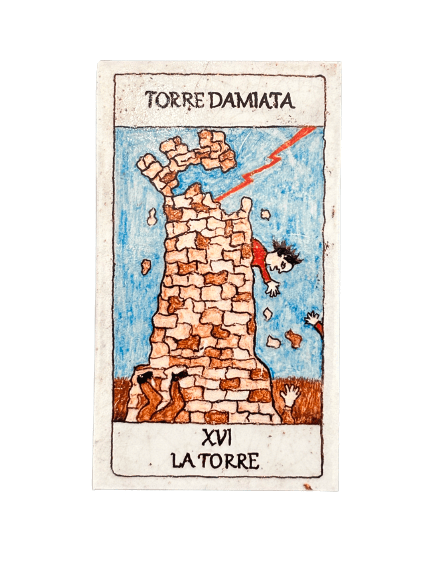 ARCANO XVI "La torre, la torre di Babele, il lampo"